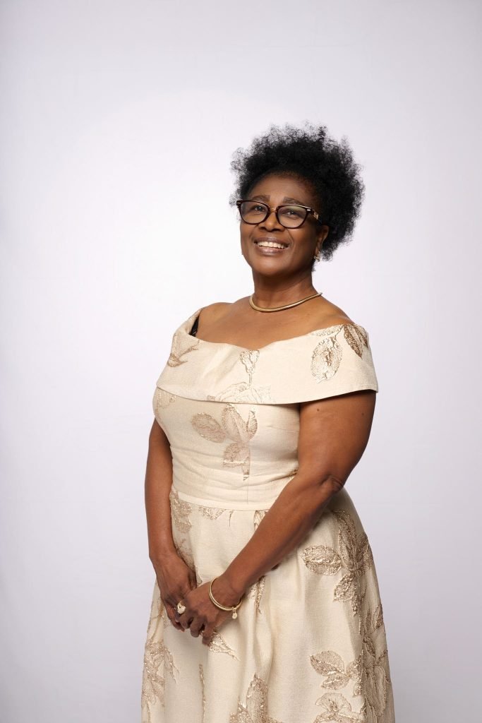 Wedding guest portrait on a white seamless backdrop at Andrea and Hugh's wedding